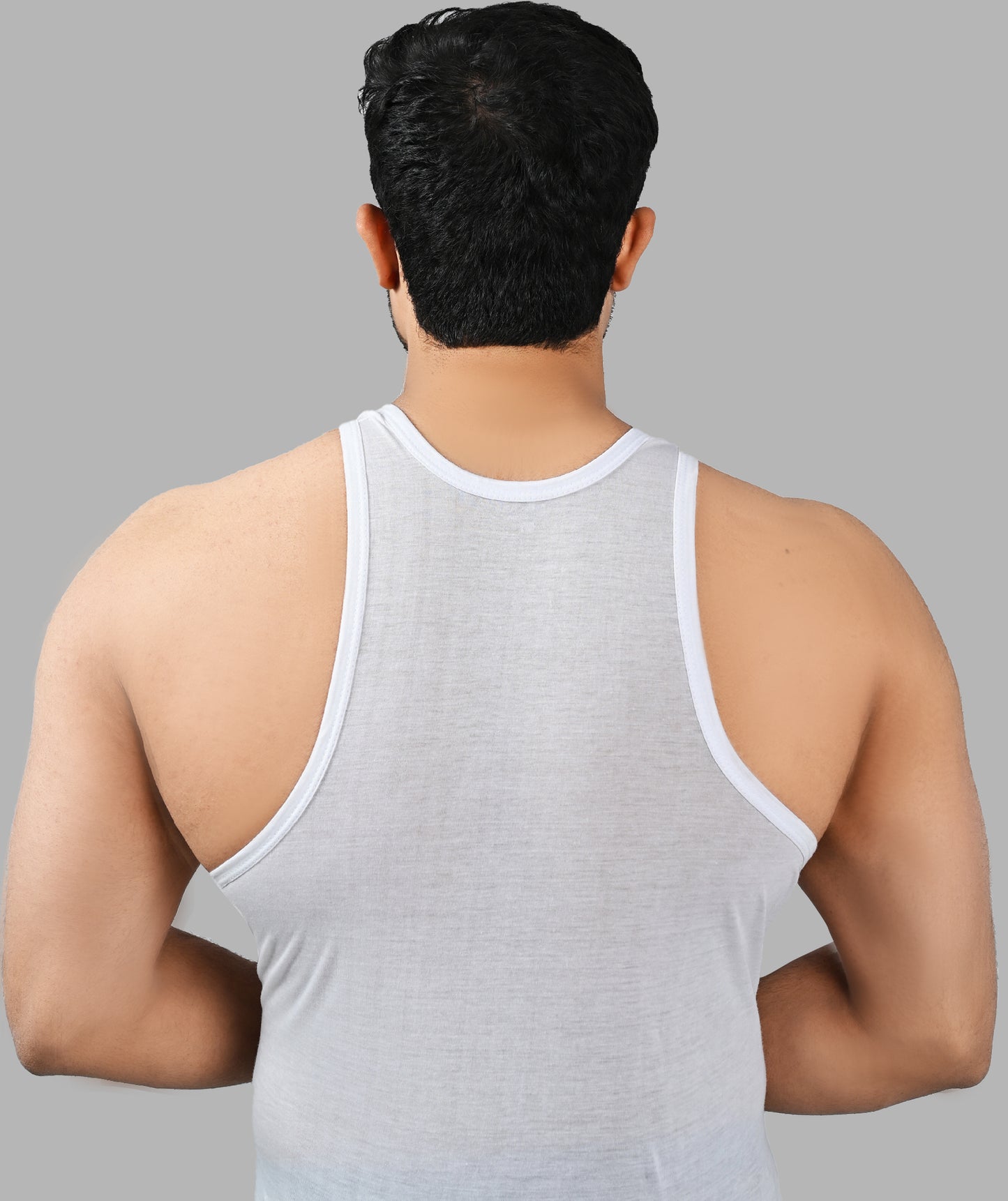 SUMMER OFFER 1: Pack of 6 Men's See-Through Vest Sleeveless (Makhmal)