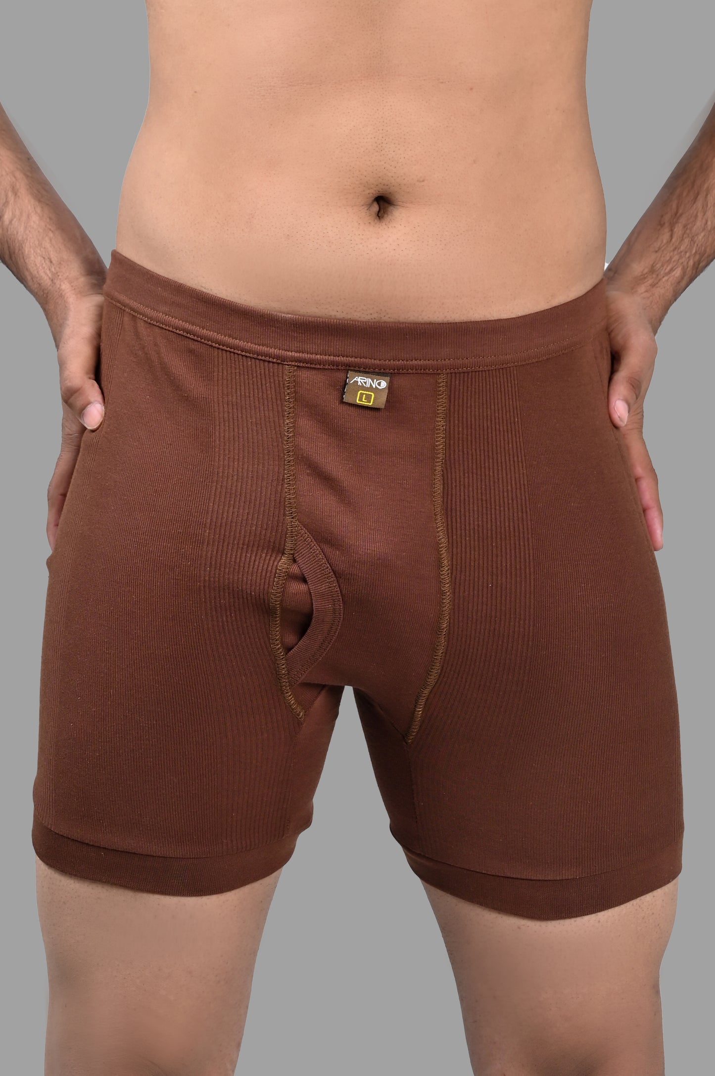 ARINO® Brown Rib Men's Boxer Shorts