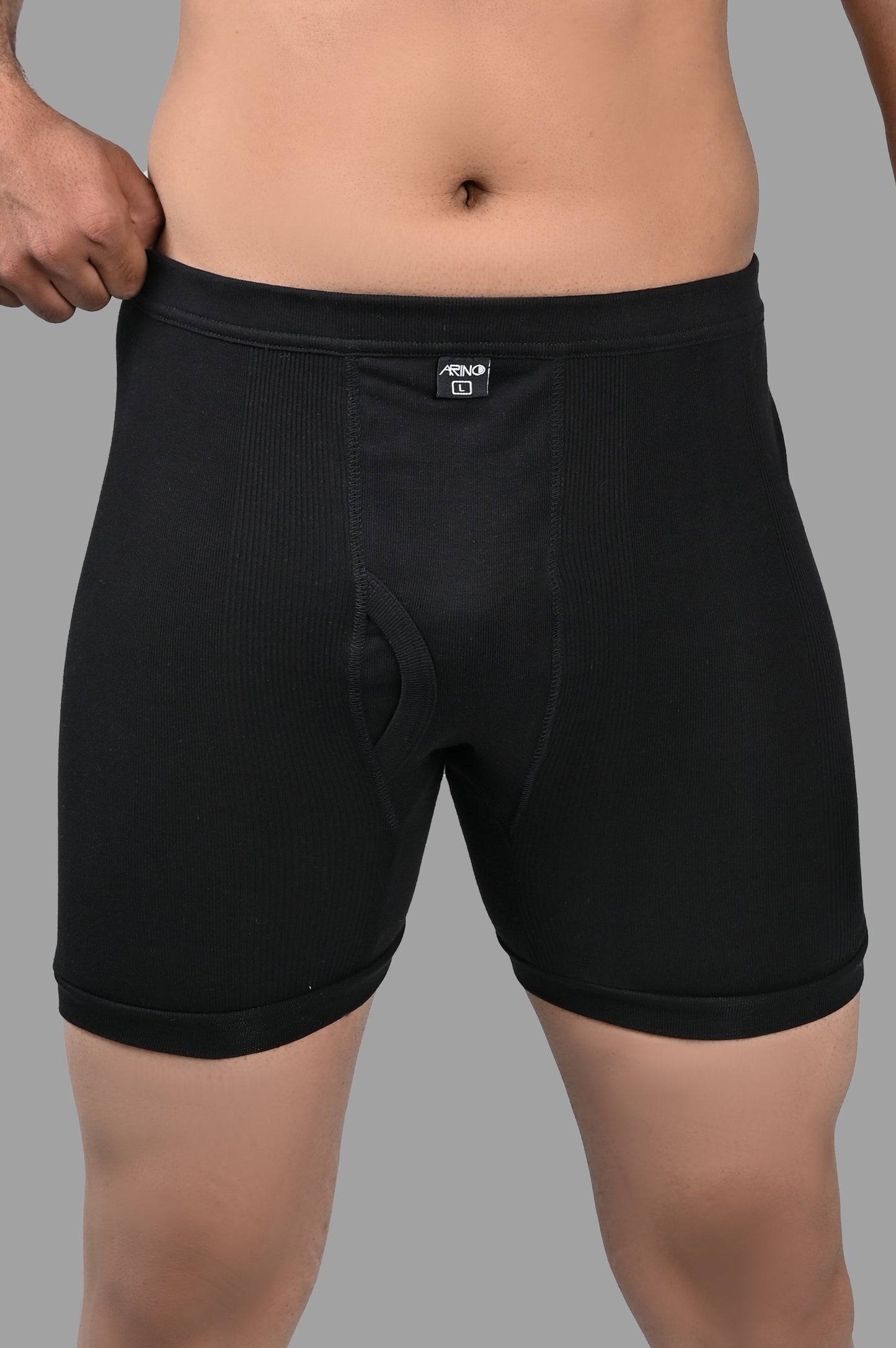 ARINO® Black Rib Men's Boxer Shorts