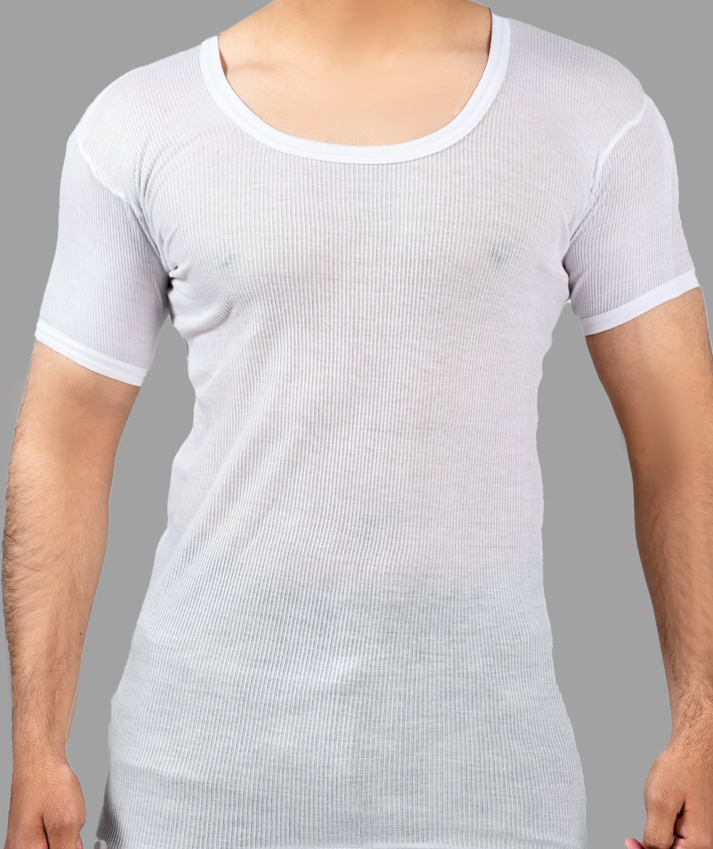 Men's Ribbed Vest Half Sleeves (PV-90)