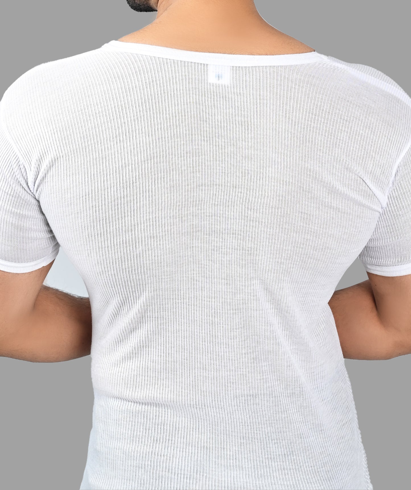 RAMZAN OFFER 15: Pack of 6 Men's Ribbed Vest Half Sleeves (PV-90)