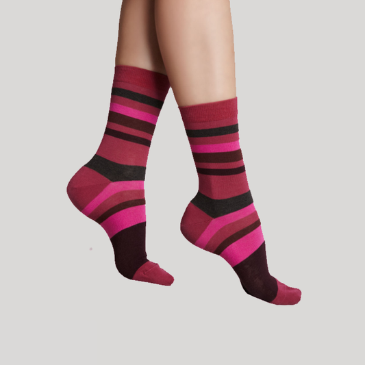 Arino Cotton Assorted Color & Design Ladies Socks L-101 (Full Leg Socks)