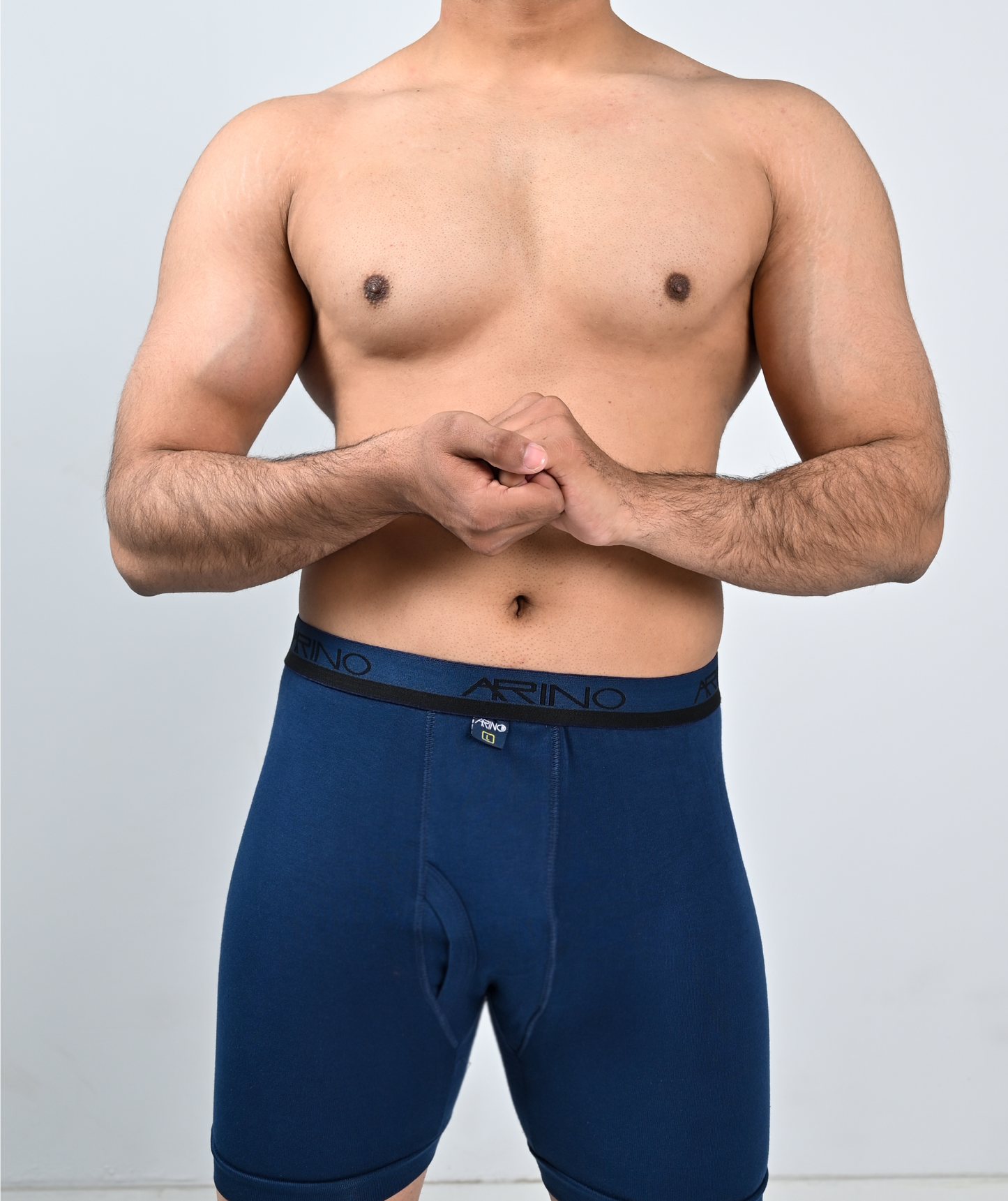 ARINO® Multi Color White Men's Boxer Shorts With Open Elastic (7 Colors)