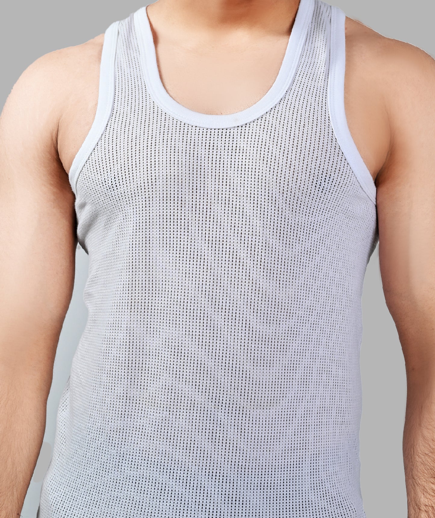Pack of 3 Men's Net Fabric Vest Sleeveless (Jali)
