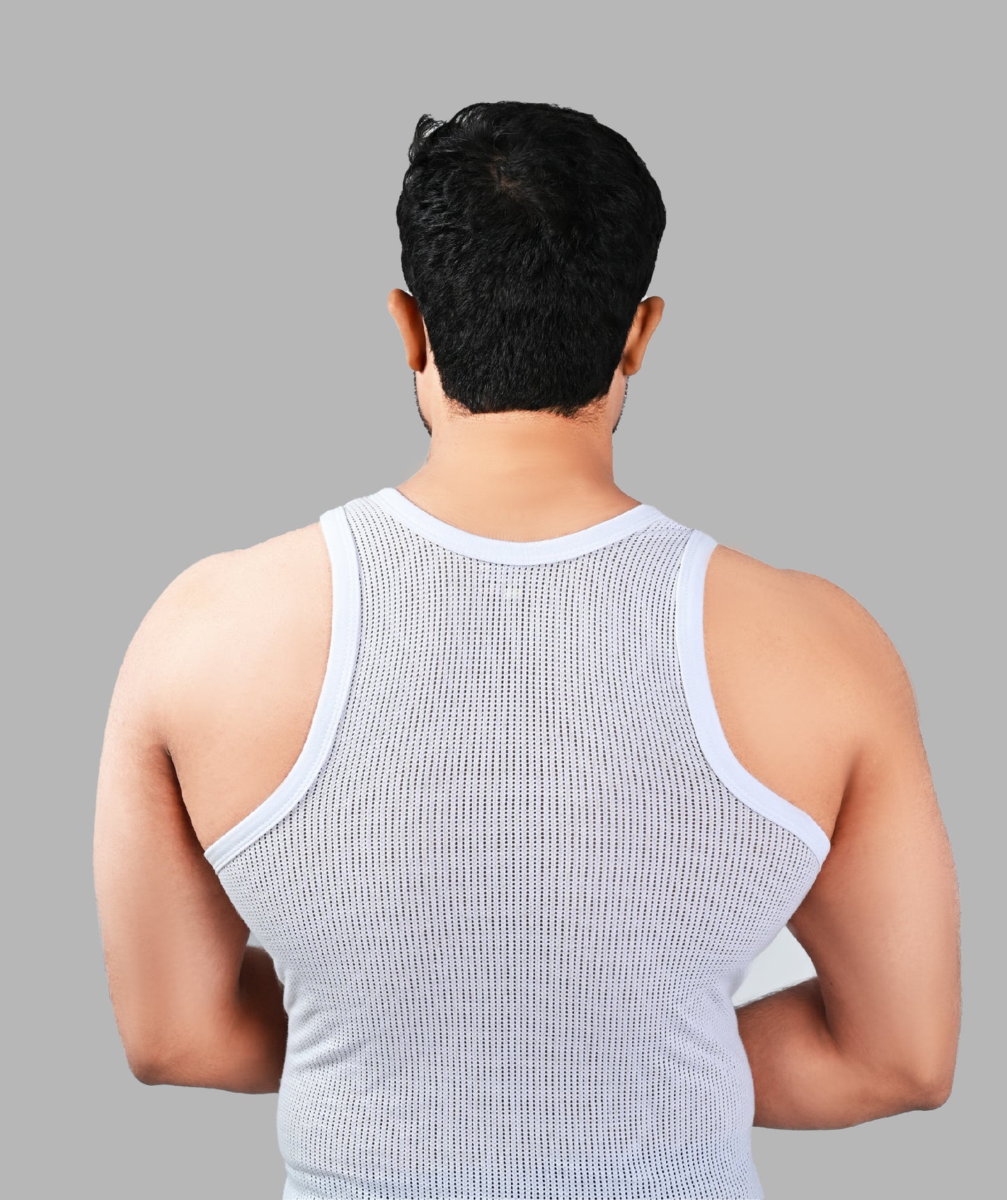 SUMMER OFFER 8: Pack of 6 Men's Net Fabric Vest Sleeveless (Jali)