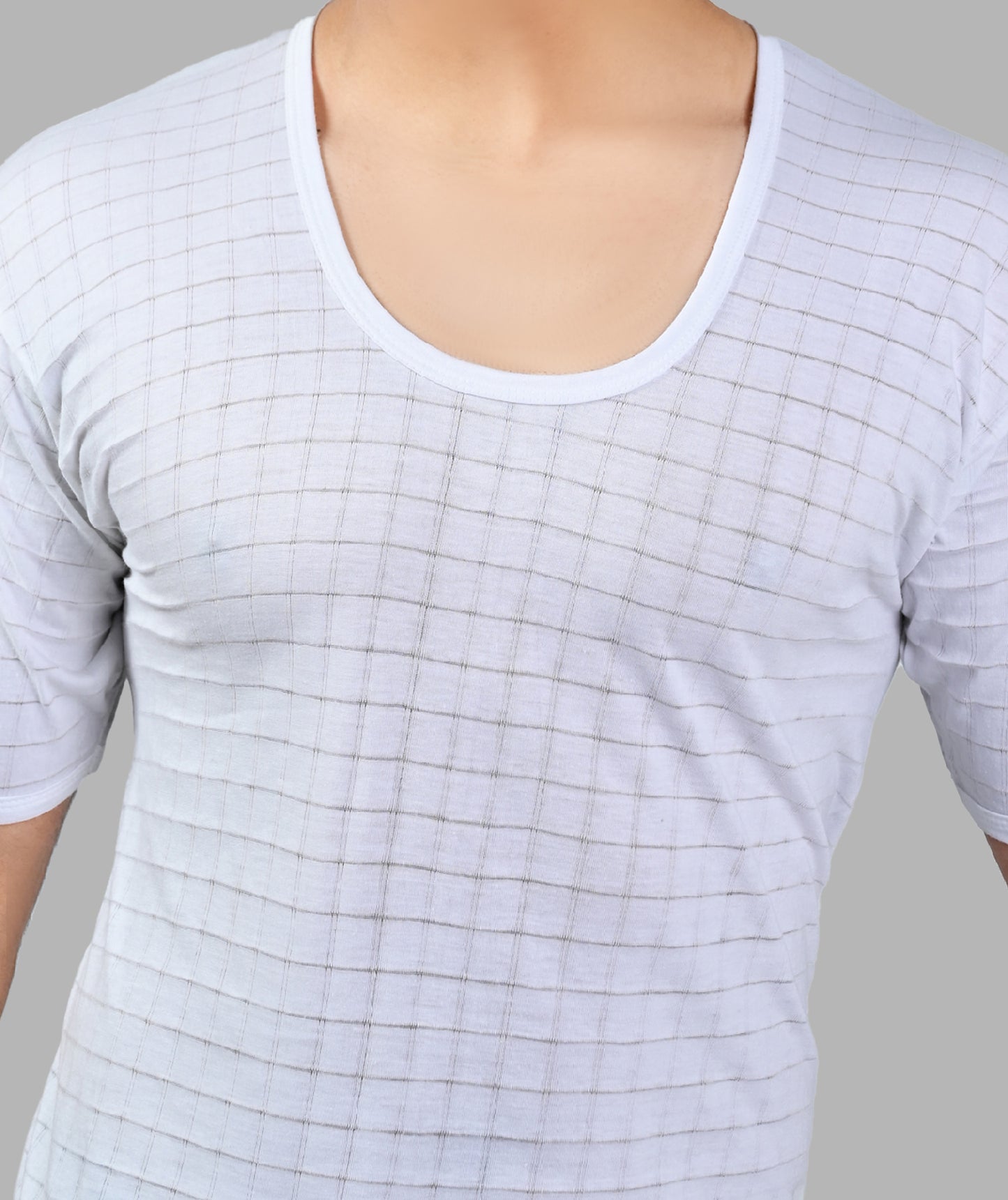 ARINO®Check Design Half Sleeve Men's Vest (Nain Sukh D-2)