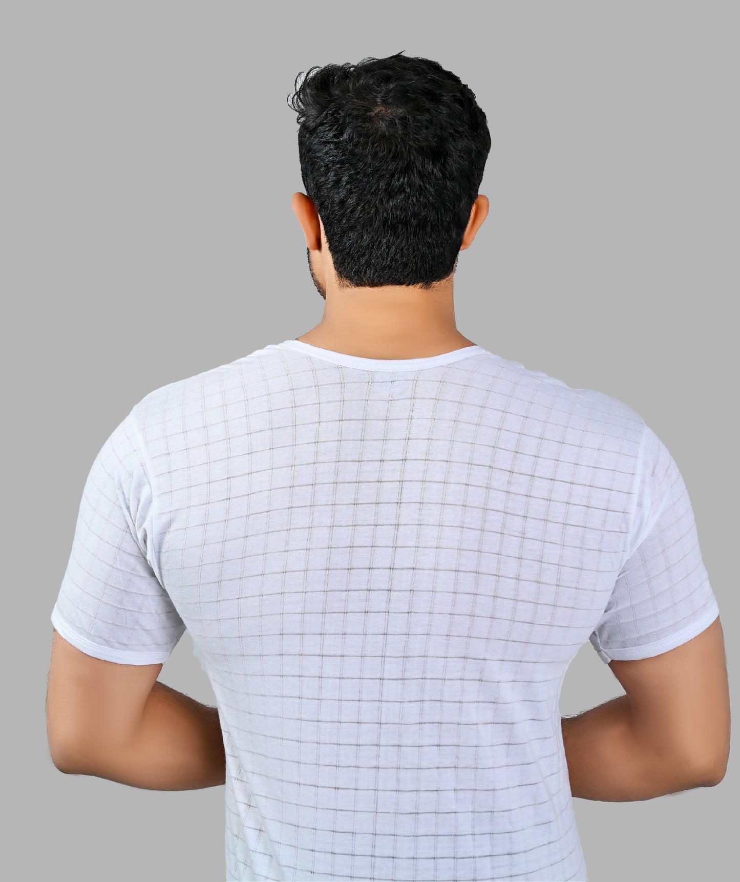Men's Checkered Vest Half Sleeves (Nain Sukh D-2)