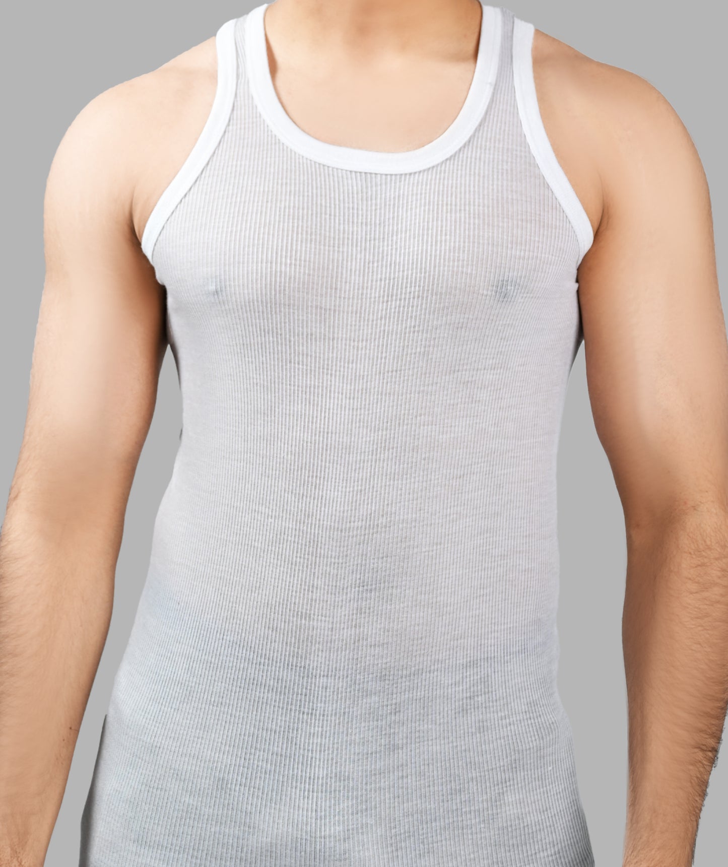 Pack of 3 Men's Ribbed Vest Sleeveless (PV-90)