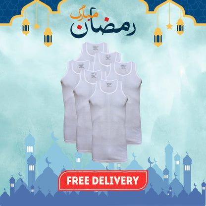 RAMZAN OFFER 2: Pack of 6 Men's Summer Queen Vest Sleeveless