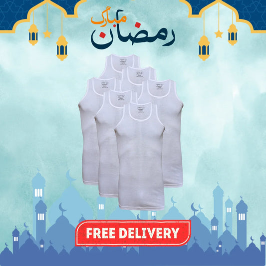 RAMZAN OFFER 2: Pack of 6 Men's Summer Queen Vest Sleeveless