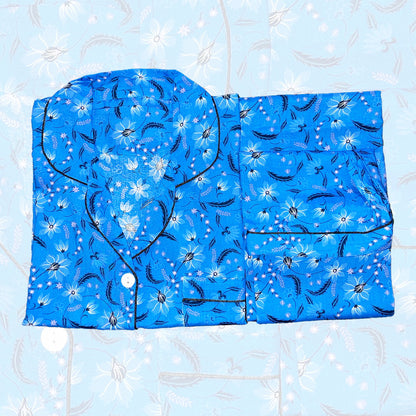 Arino® Ladies Night Suit Blue Floral Design