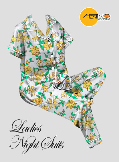 Arino® Ladies Night Suit Yellow Green