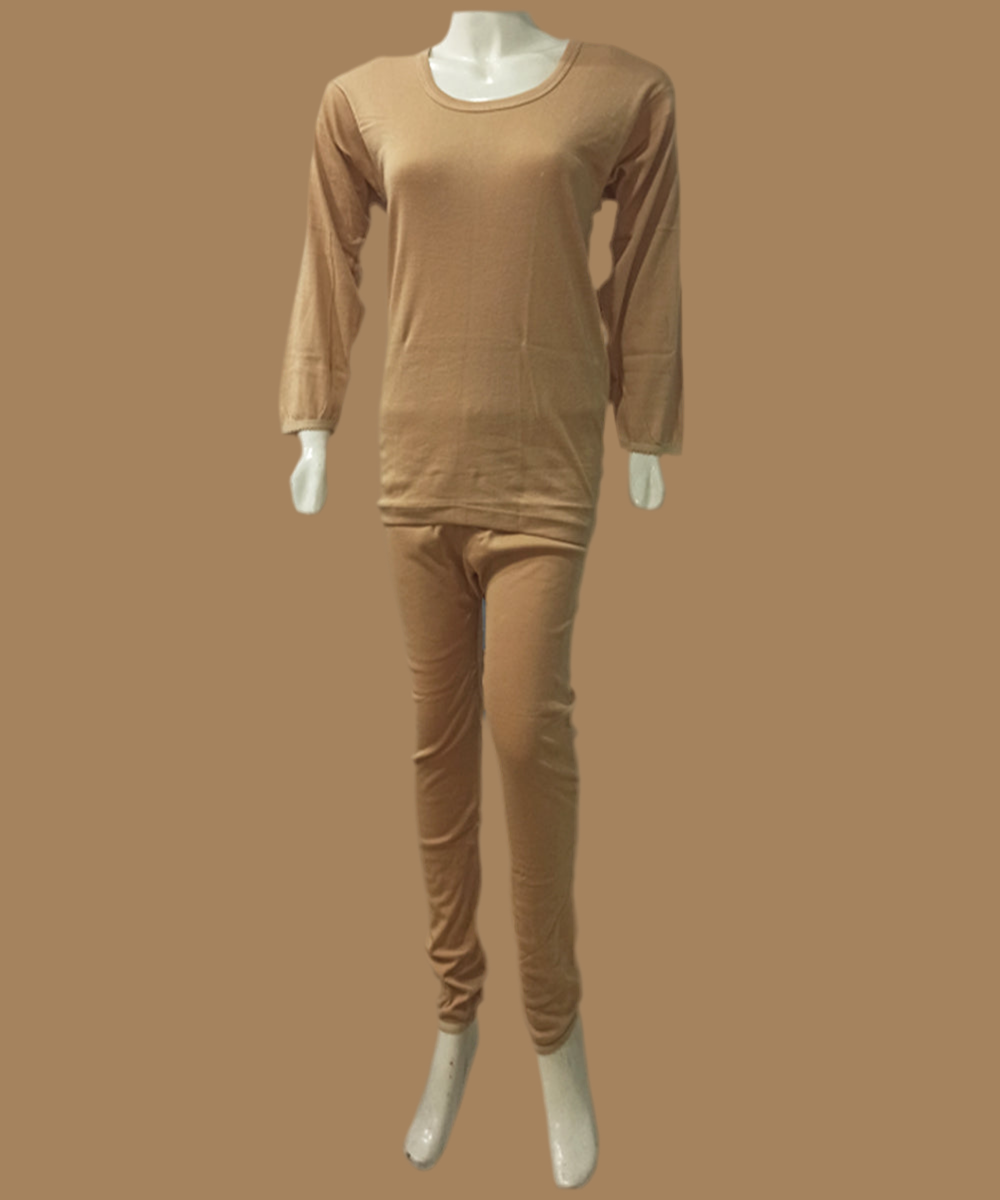 Arino Ladies Full Body Warm Winter Thermal Inner Set (Rib Fabric)