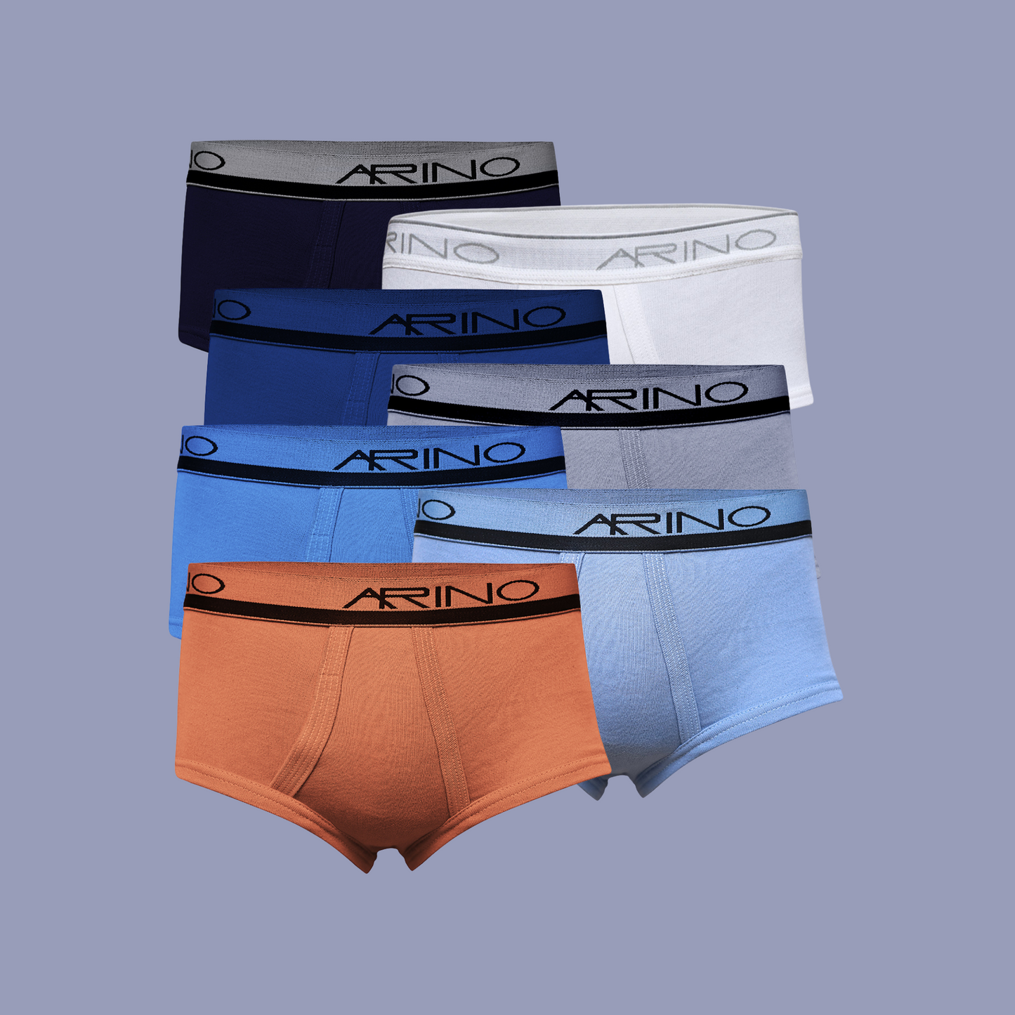 Pack of 7 Men's Interlock Briefs (Multi-Color)