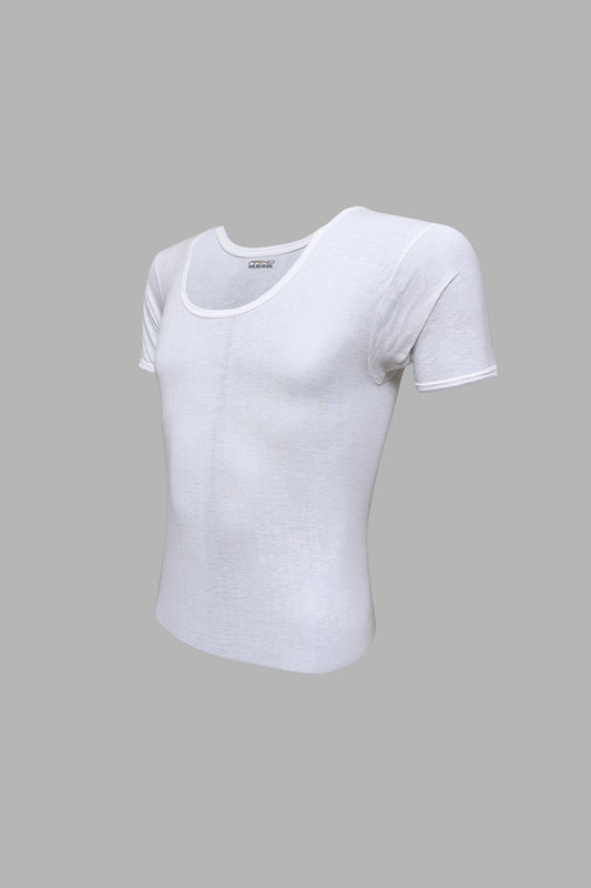 Men's See-Through Vest Half Sleeves (Makhmal)