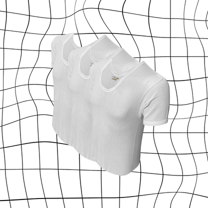 Pack of 3 Men's Net Fabric Vest Half Sleeves (Jali)