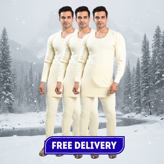Pack of 3 Men’s Merino Woolen Warmer (Complete Set)