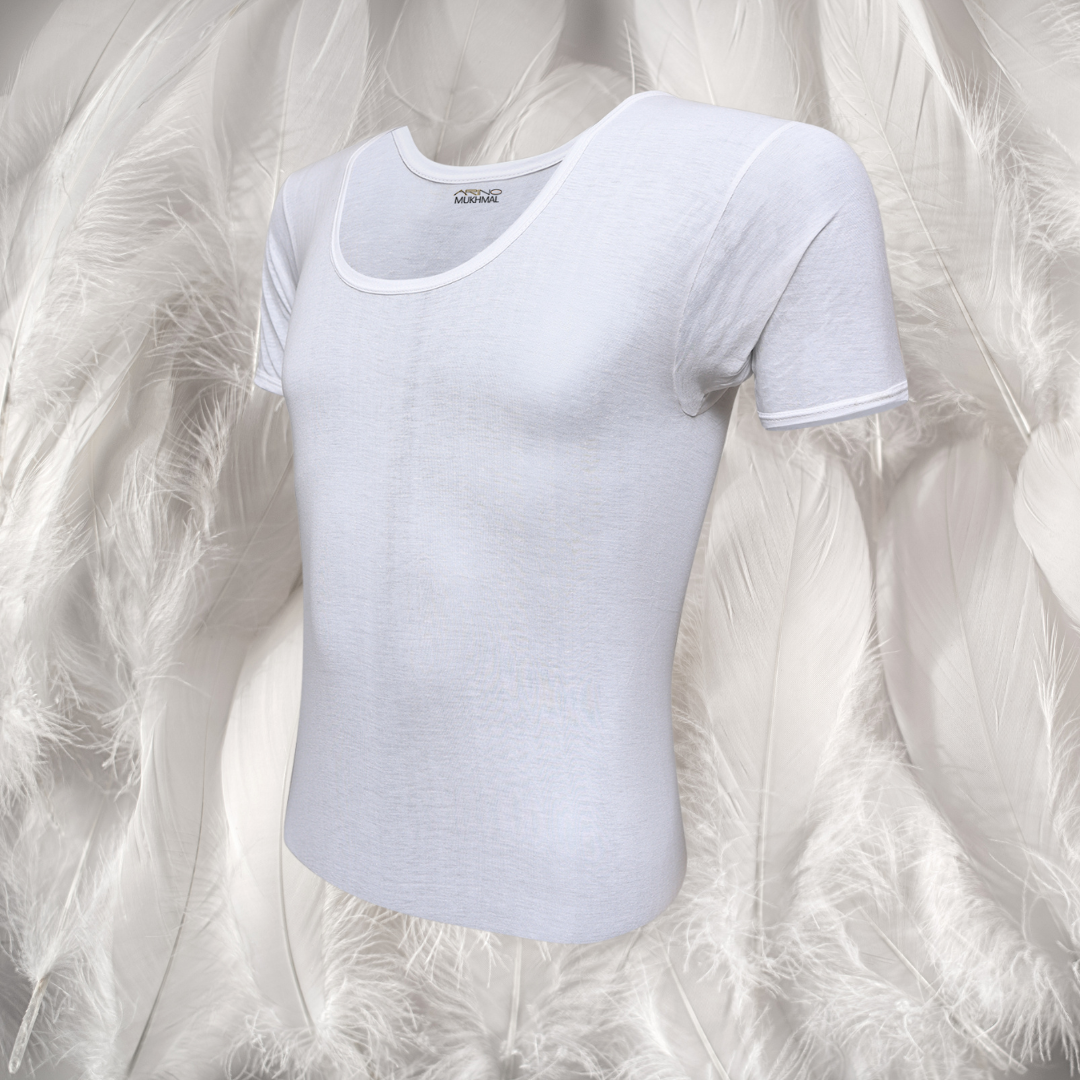 Men's See-Through Vest Half Sleeves (Makhmal)