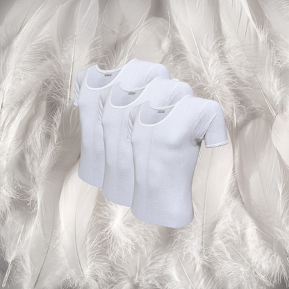 Pack of 3 Men's See-Through Vest Half Sleeves (Makhmal)