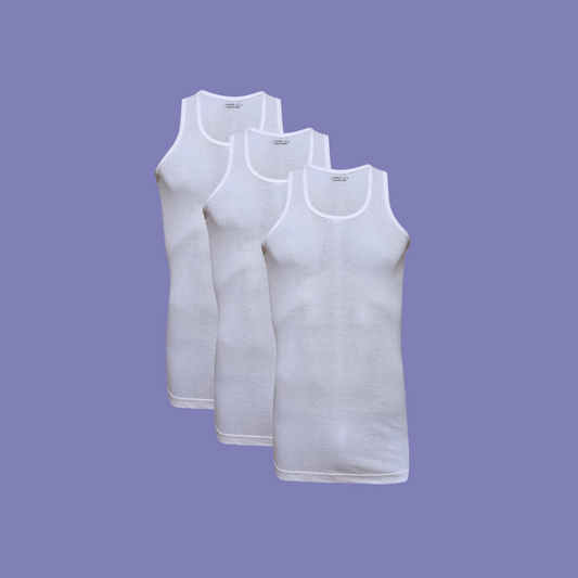 Pack of 3 Men's See-Through Vest Sleeveless (Makhmal)