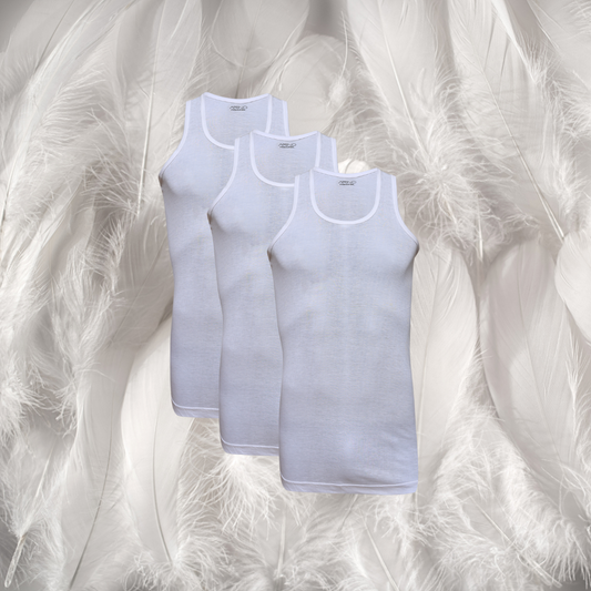 Pack of 3 Men's See-Through Vest Sleeveless (Makhmal)