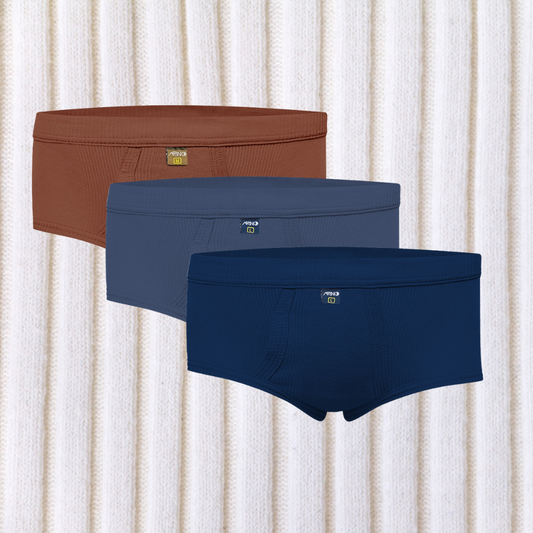 Pack of 3 Men's Ribbed Briefs (Multi-Color) CD-60