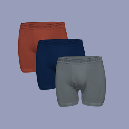 Pack of 3 Men's Interlock Boxer Shorts (Multi-Color)