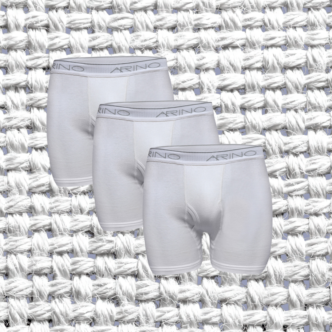 Pack of 3 Men's Interlock Boxer Shorts (White)