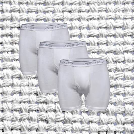 Pack of 3 Men's Interlock Boxer Shorts (White)