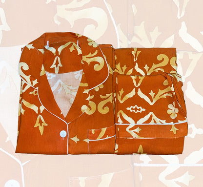 Arino® Ladies Night Suit - Mehandi Color