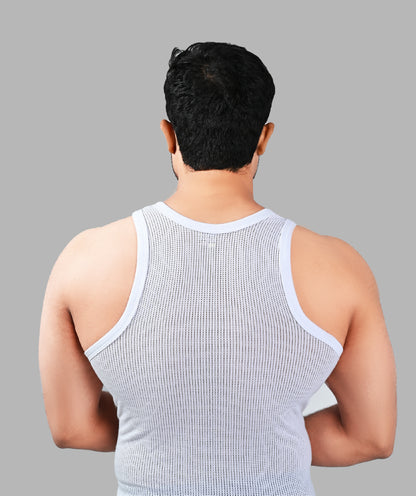 Pack of 3 Men's Net Fabric Vest Sleeveless (Jali)