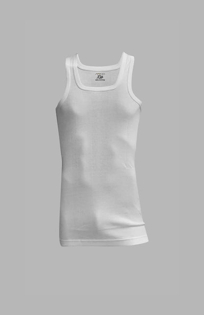 Men's Ribbed Vest Sleeveless (White) CD-60