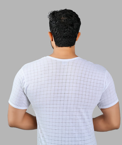 Pack of 3 Men's Checkered Vest Half Sleeves (Nain Sukh D-2)