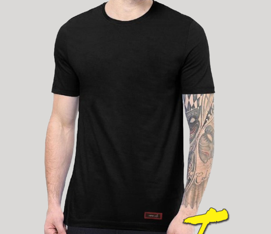 Men’s Black Round Neck Cotton T-Shirt